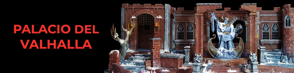 Imagen del diorama Palacio del Valhalla con figura de Odín - Vista 01