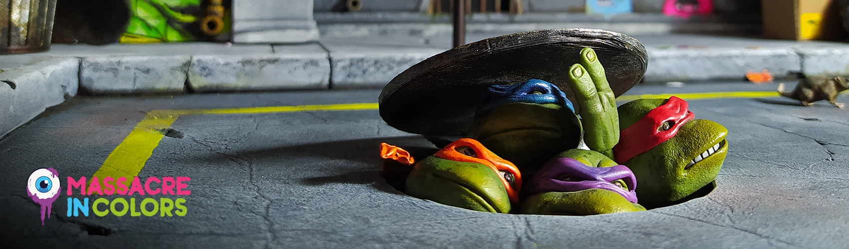 Banner para el post de dioramas de las Tortugas Ninja