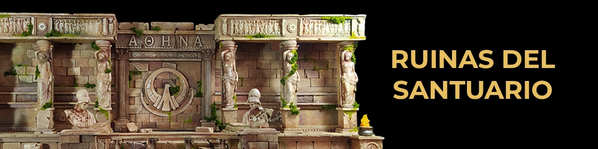 Imagen del diorama Ruinas del Santuario en tonalidades cálidas - Vista 01