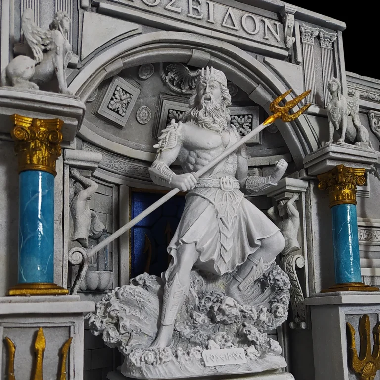 Imagen del diorama Templo Submarino con figura de Poseidón en color blanco - Vista 04